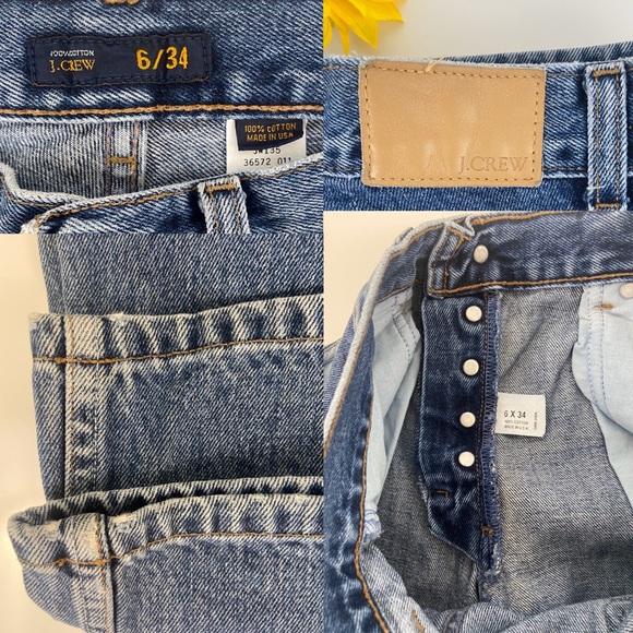 J Crew Button Fly Mid Rise Straight Jeans Size 6 - Picture 8 of 8